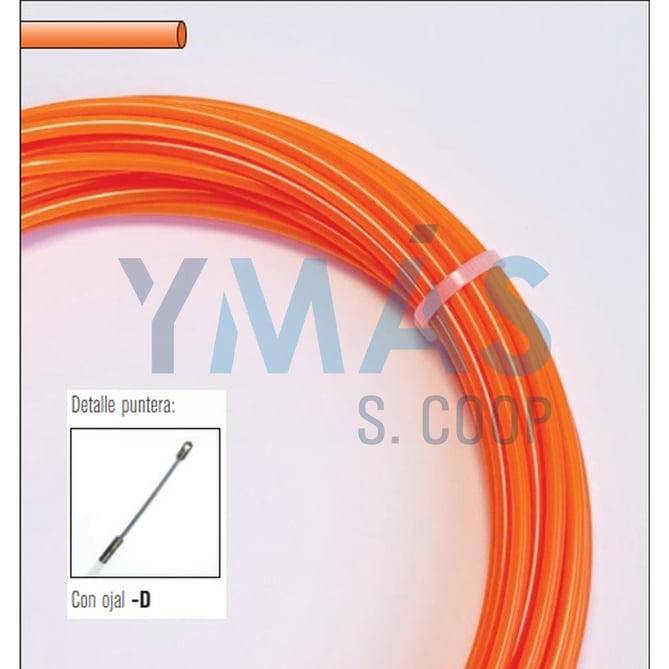 GUIA FIBRA 5M 4MM NYLON NARANJA