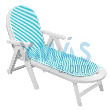 TUMBONA RESINA CAIMAN BLANCA PLEGABLE C/COJIN