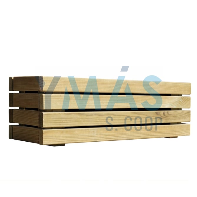 JARDINERA MADERA RECTANGULAR 59x19x19CM