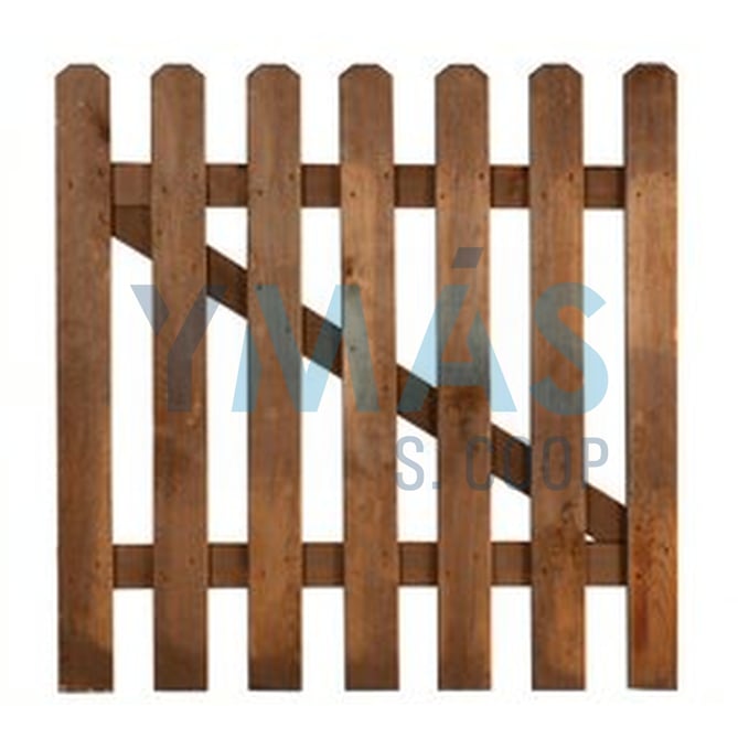 PUERTA VALLA MADERA MARRO 100X100CM 30MM MUSTANG