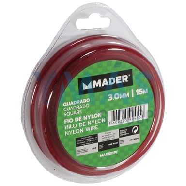 HILO DESBROZADORA NYLON CUADRADO 3MMX15M
