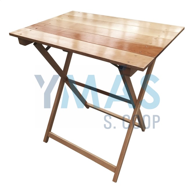 MESA VELADOR PLEGABLE MADERA 70x70CM