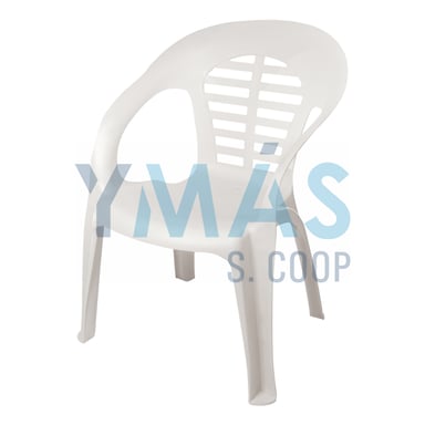 SILLA MONOBLOCK RESPALDO ALTO CONFORT BLANCA