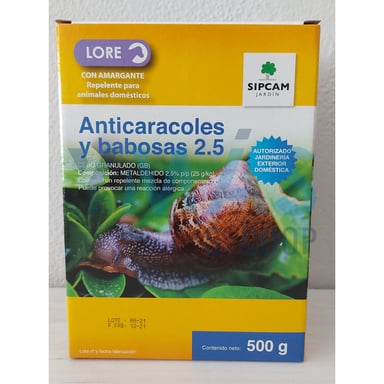 ANTICARACOLES Y BABOSAS METALDEHIDO 2,5% 500GR