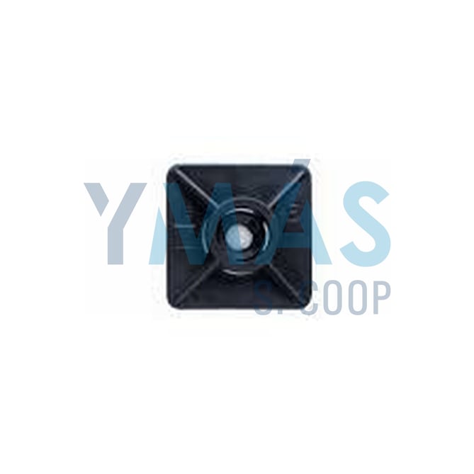 BASE ADHESIVA P/BRIDAS 19X19 NEGRA NYLON 3.6