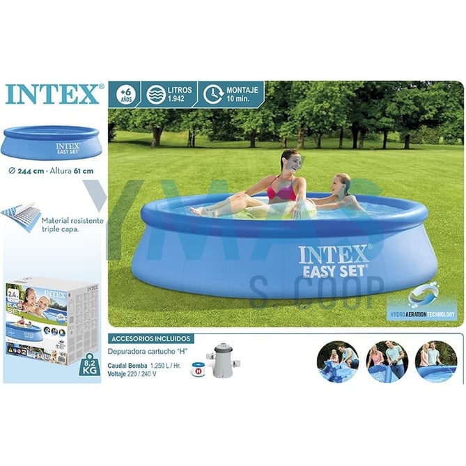 PISCINA PORTATIL EASY 305X61CM 1250L C/DEPURADORA