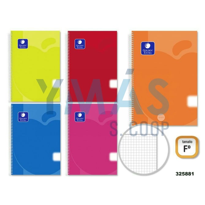 CUADERNO ESPIRAL 80H CUADRICULA TAPA DURA 90GR