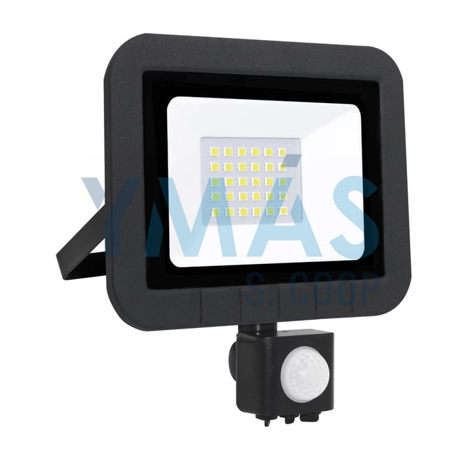 PROYECTOR LED PLANO SENSOR LUZ FRIA 30W IP65