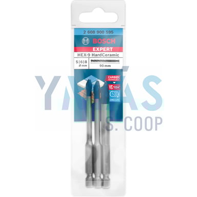 JUEGO BROCAS 3 UNDS PORCELANICO HEX-9