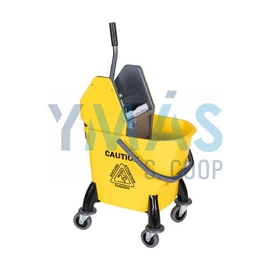 CUBO FREGAR INDUSTRIAL 36L C/RUEDAS+ESCURRIDOR