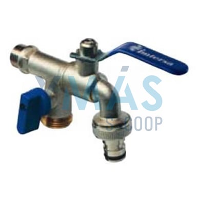 GRIFO ESFERA CURVO C/BOQUILLA DOS SALIDAS 1/2-3/4