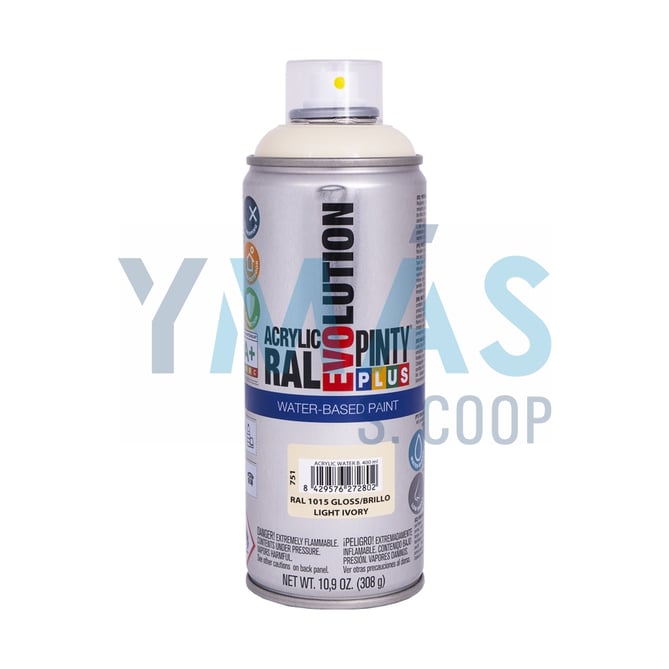PINTURA SPRAY ACRILICA B. AGUA MARFIL CLARO 400ML