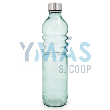 BOTELLA VIDRIO CON TAPON RELIEVE FRESH VERDE 1,25L
