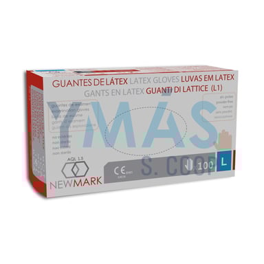 GUANTE LATEX DESECHABLE SIN POLVO 100UDS G