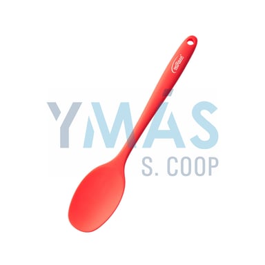 CUCHARA PLANA SILICONA ROJA 28,5CM