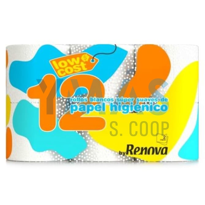 PAPEL HIGIENICO 2 CAPAS 12 ROLLOS RENOVA