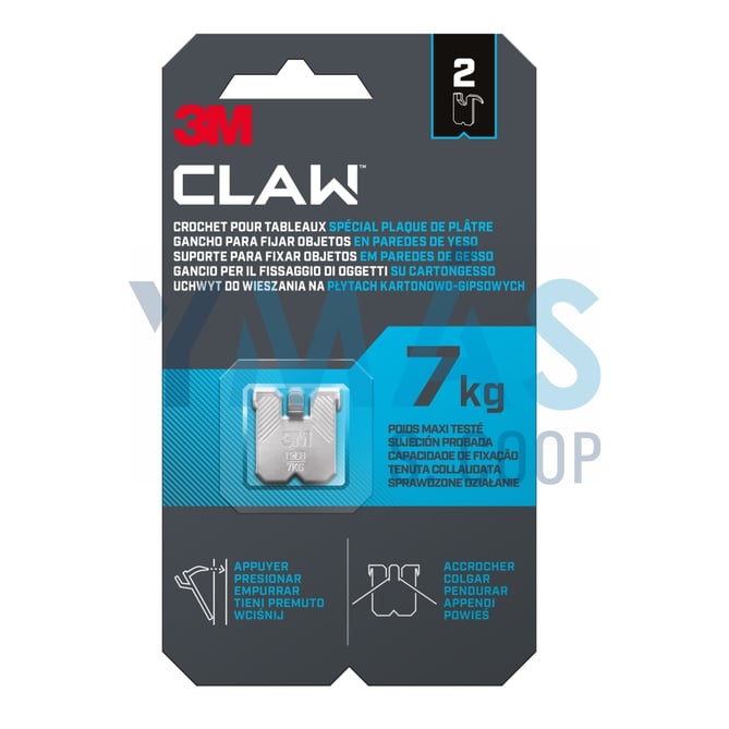 GANCHO CLAW PAREDES YESO 7KG 2UDS