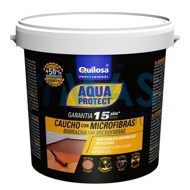 CAUCHO MICROFIBRAS AQUAPROTECT TERRACOTA 5KG