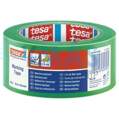 CINTA SEÑALIZACION ADHESIVA VERDE 33MX50MM 60760