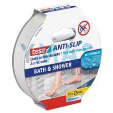 CINTA ANTIDESLIZANTE 5MX25MM BAÑO/DUCHA TRASPAREN