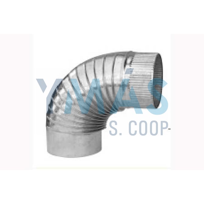 CODO ESTUFA RIZADO EXOGALVA 110MM A 90º