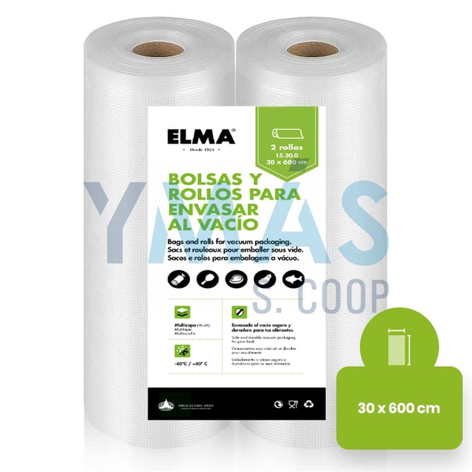 ROLLO ENVASADO ELMA 30X600CM PACK 2