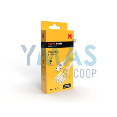 CABLE CARGA 3 EN 1 KODAK 1M