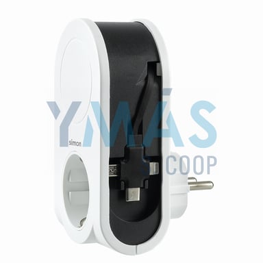 ADAPTADOR 3 CONECTORES USB+1 USB A+ENCHUFE 16A
