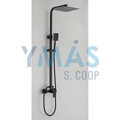 SET COLUMNA DUCHA/ROCIADOR MONOMANDO MAZA NEGRA