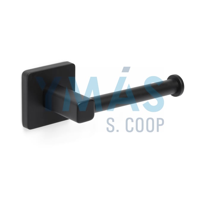 PORTARROLLOS NERO SIN TAPA ACERO INOX NEGRO