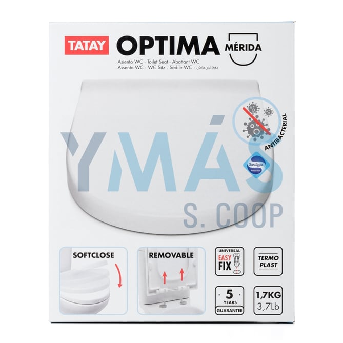 ASIENTO WC OPTIMA MERIDA BLANCO