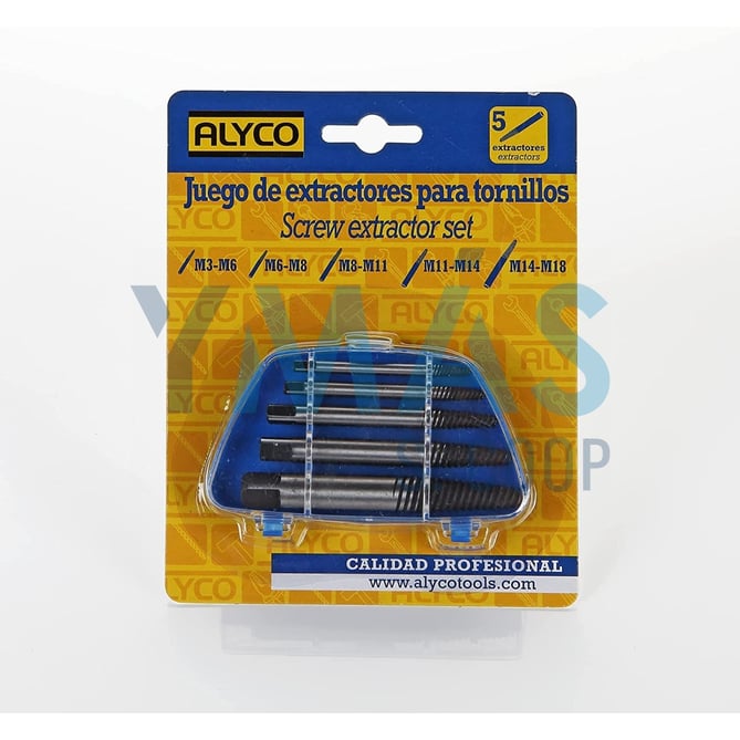 EXTRACTOR TORNILLOS Nº1-5 3-18MM 5PZAS