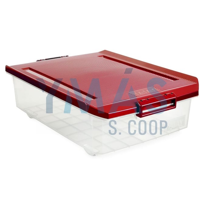 CAJA MULTIUSOS 32L BAJO CAMA ROJA TATAY