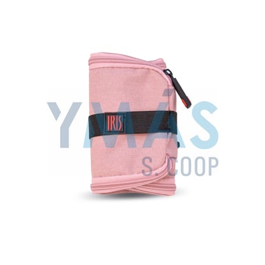 PORTABOCATAS ENROLLABLE ZIPPER&ROLL ROSA JASPEADO