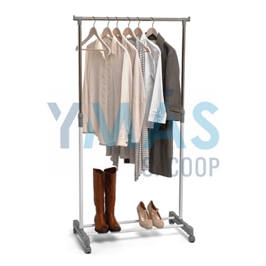 PERCHERO GUARDARROPA RUEDAS 75X42X98-165CM