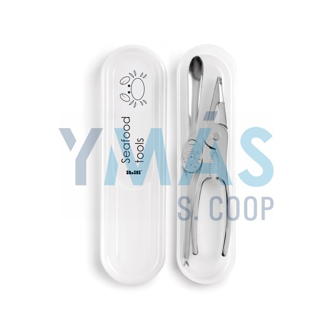 SET MARISCO 1 TENAZA + 4 PINCHOS INOX
