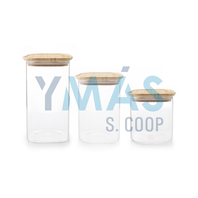 BOTE HERMETICO BOROSILICATO BAMBU 800ML