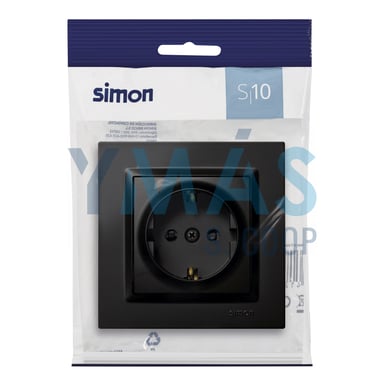 ENCHUFE SCHUKO TT NEGRO SIMON 10