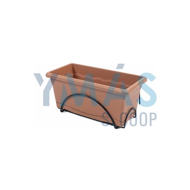 JARDINERA BALCON TERRA CON SOPORTES 40X24CM 8L