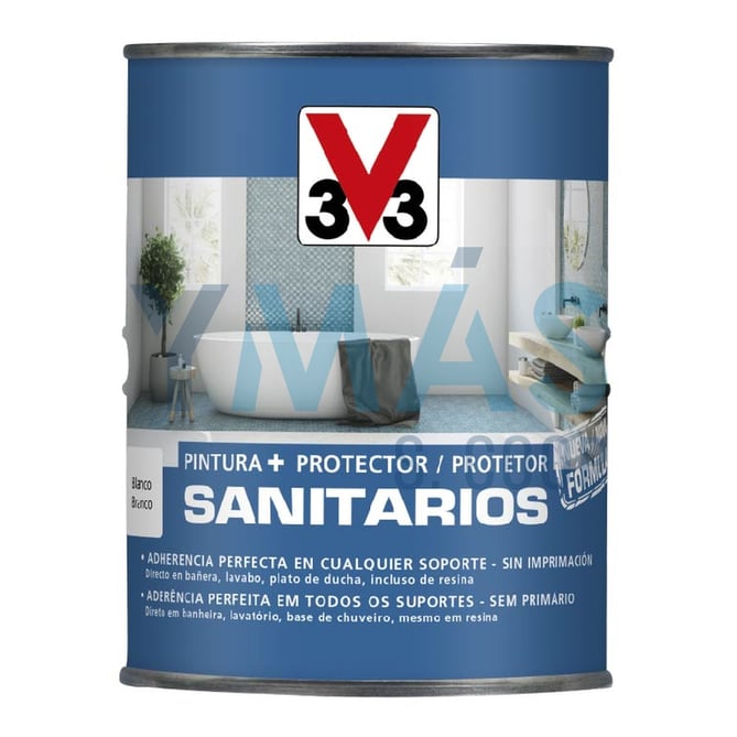 ESMALTE SANITARIOS BASE AGUA BLANCO 1L