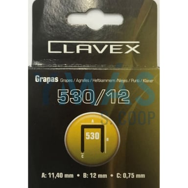 GRAPA RAPID 530-12MM 1000UDS