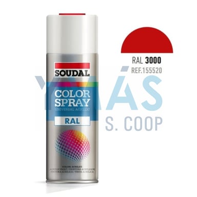 PINTURA SPRAY ACRILICA RAL 3000 ROJO VIVO 400ML