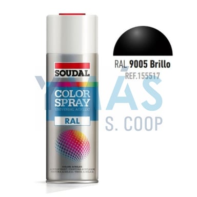 PINTURA SPRAY ACRILICA RAL 9005 NEGRO SATINA 400ML