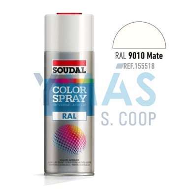PINTURA SPRAY ACRILICA RAL 9010 BLANCO MATE 400ML