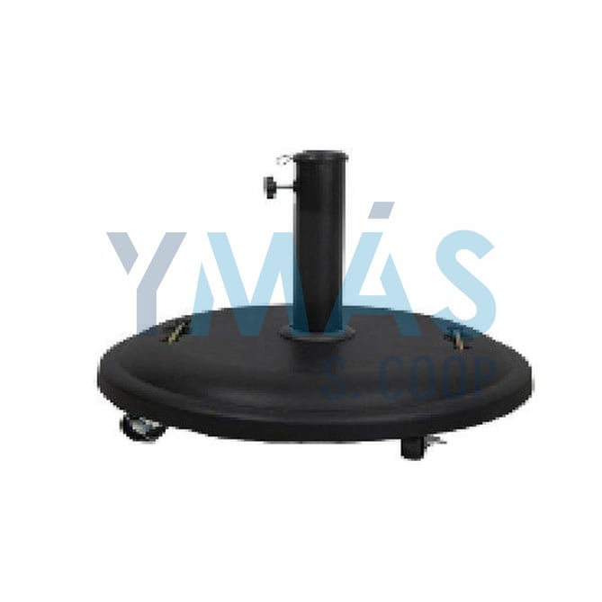 BASE PARASOL RUEDAS HORMIGON NEGRO 25KG