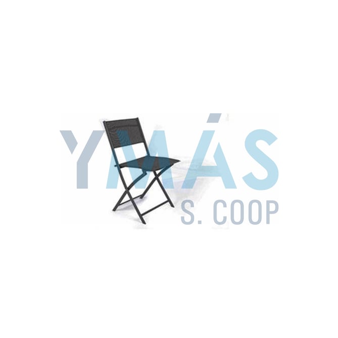 SILLA PLEGABLE ACERO/TEXTILENO GRIS ELEA