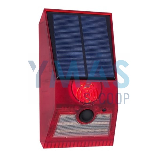 ALARMA SOLAR 129DB CON LUZ LED 3W IP55