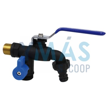 GRIFO JARDIN ANTI HELADA DOBLE SALIDA 3/4-1/2