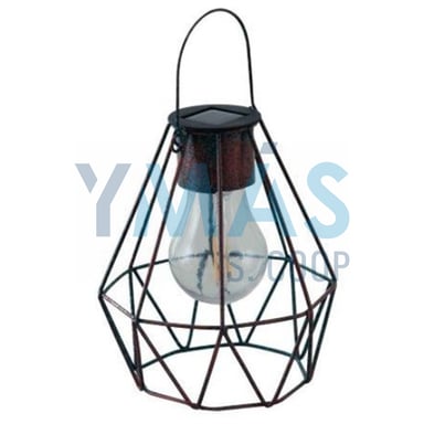 LAMPARA SOLAR JARDIN COBRE 10 LED IP44 50LM
