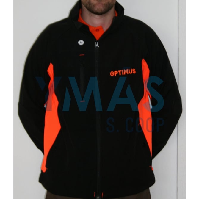 CHAQUETA NEGRA SOFTSHELL INVIERNO OPTIMUS XL